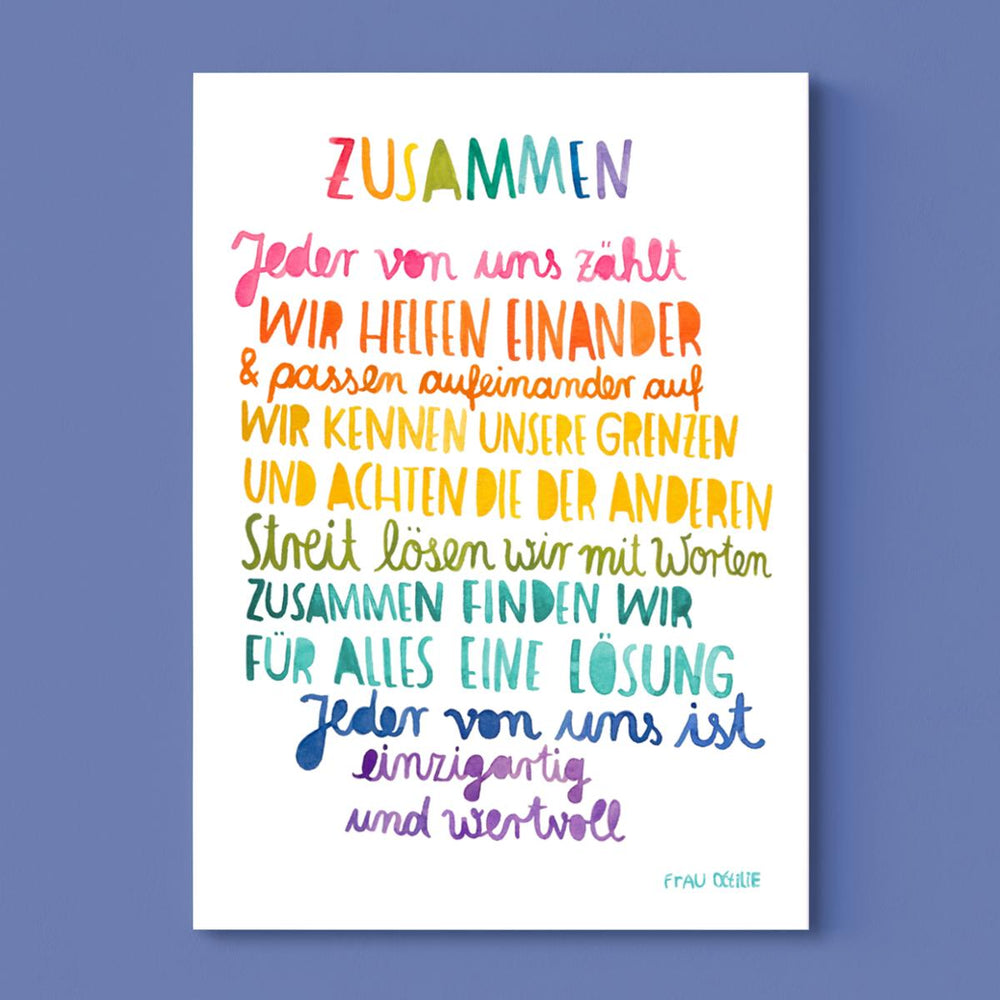 Kunstdruck A4 'Zusammen'
