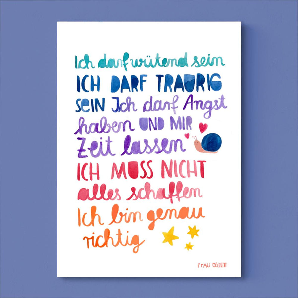 Kunstdruck A4 'Ich darf...'
