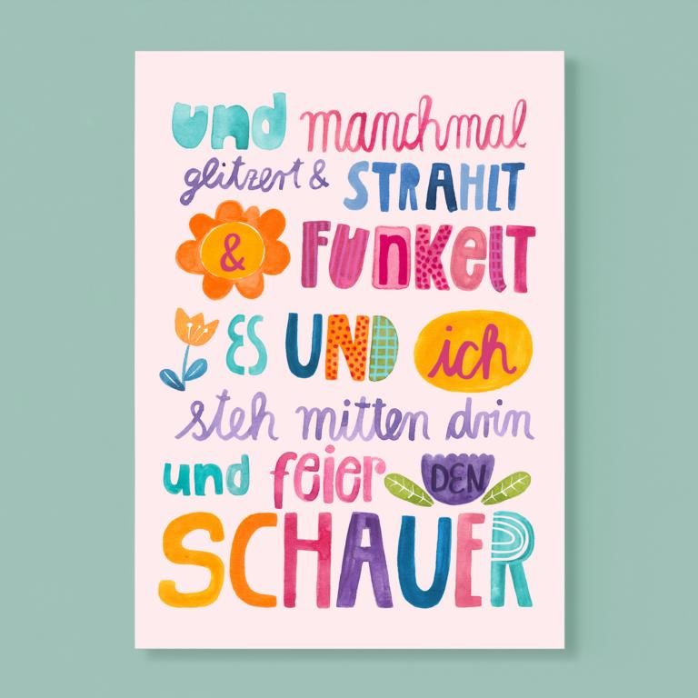 ❥ Kunstkarte Affirmationen 'und manchmal...'