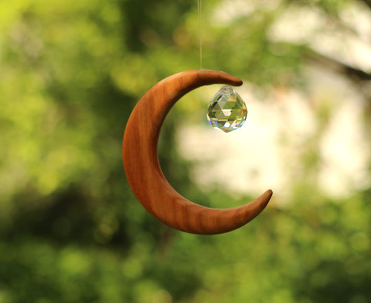 Sonnenfänger 'Mond' aus Holz – klein oder groß