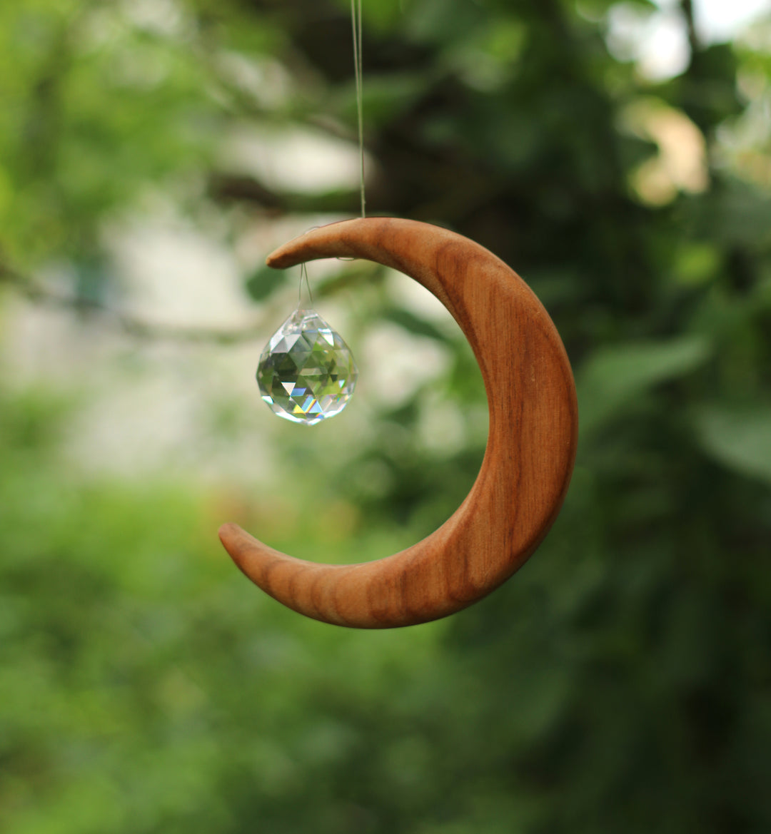 Sonnenfänger 'Mond' aus Holz – klein oder groß