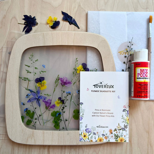 Toverlux Flower Silhouette Kit | DIY-Set für gepresste Blumen