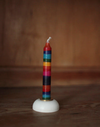 Kleine Geburtstags-Kerze 'bunte Streifen'