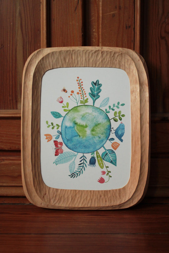 Kunstdruck A4 'Grüner Planet'