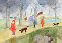 ❖ Art card 'Walking in the rain'