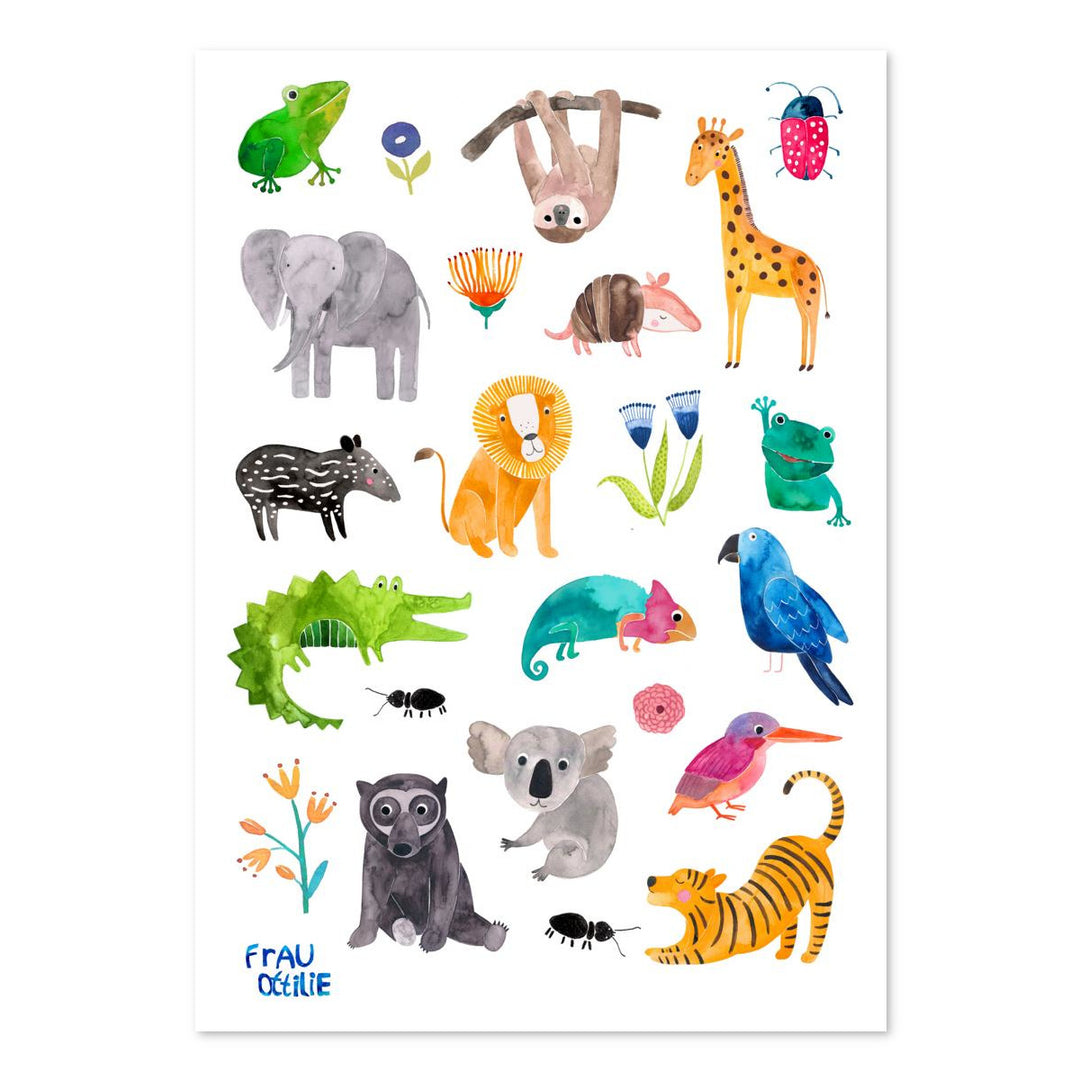 Kindertattoos 'Wilde Tiere'