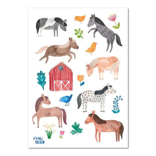 Kindertattoos 'Pferde'