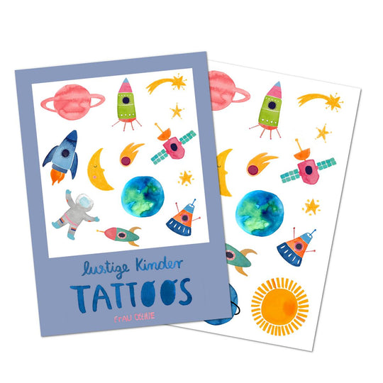 Kindertattoos 'Weltraum'
