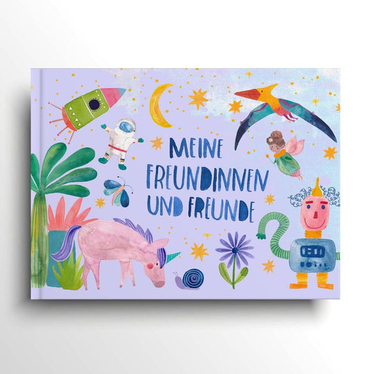 Kindergarten-Freundebuch (Hardcover), lila