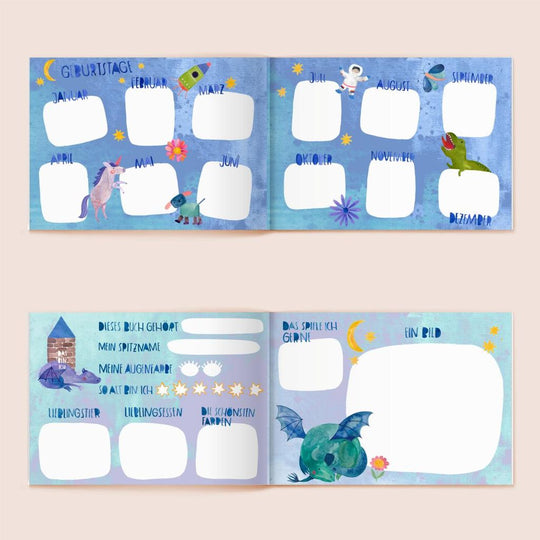 Kindergarten-Freundebuch (Hardcover), lila