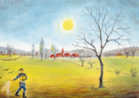 Kunstkarte 'Sämann auf dem Feld'