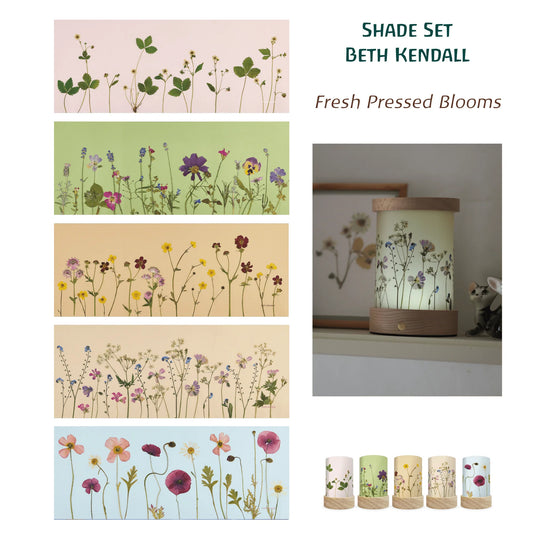 Laternen Shades-Set 'Wilder & Wren - Pressed Garden Blooms' 5 Stk.
