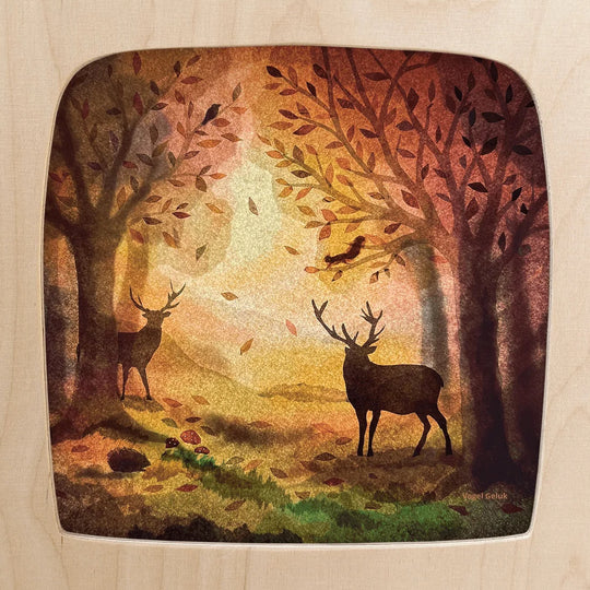 Toverlux Karte 'Herbstwald' - Vogel Geluk