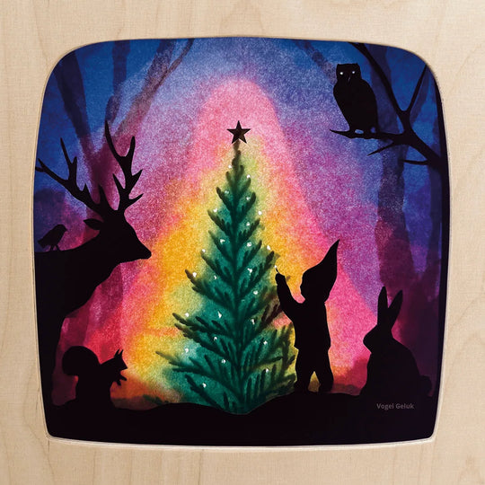 Toverlux Karte 'Weihnachtsbaum' - Vogel Geluk