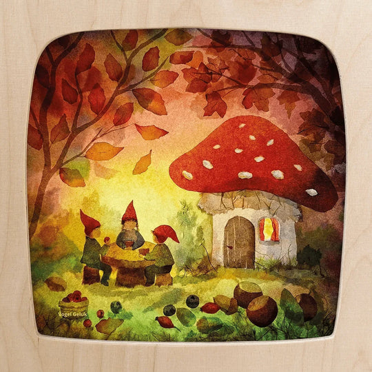 ToverluxKarte 'Gnome Picnic' - Vogel Geluk