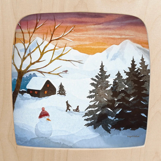 Toverlux Karte 'Schlittenfahrt' - Vogel Geluk