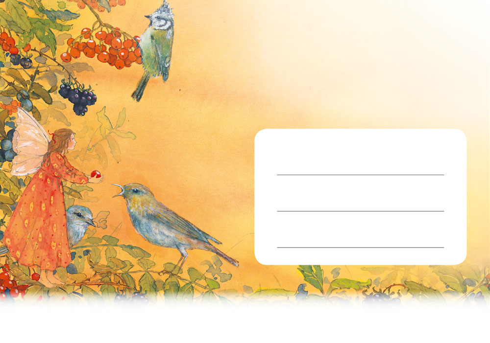 Briefpapier 'Elfe und Vögel'