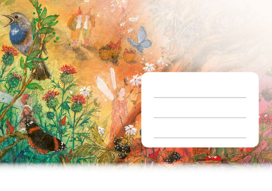 Briefpapier 'Vogel und Schmetterling'