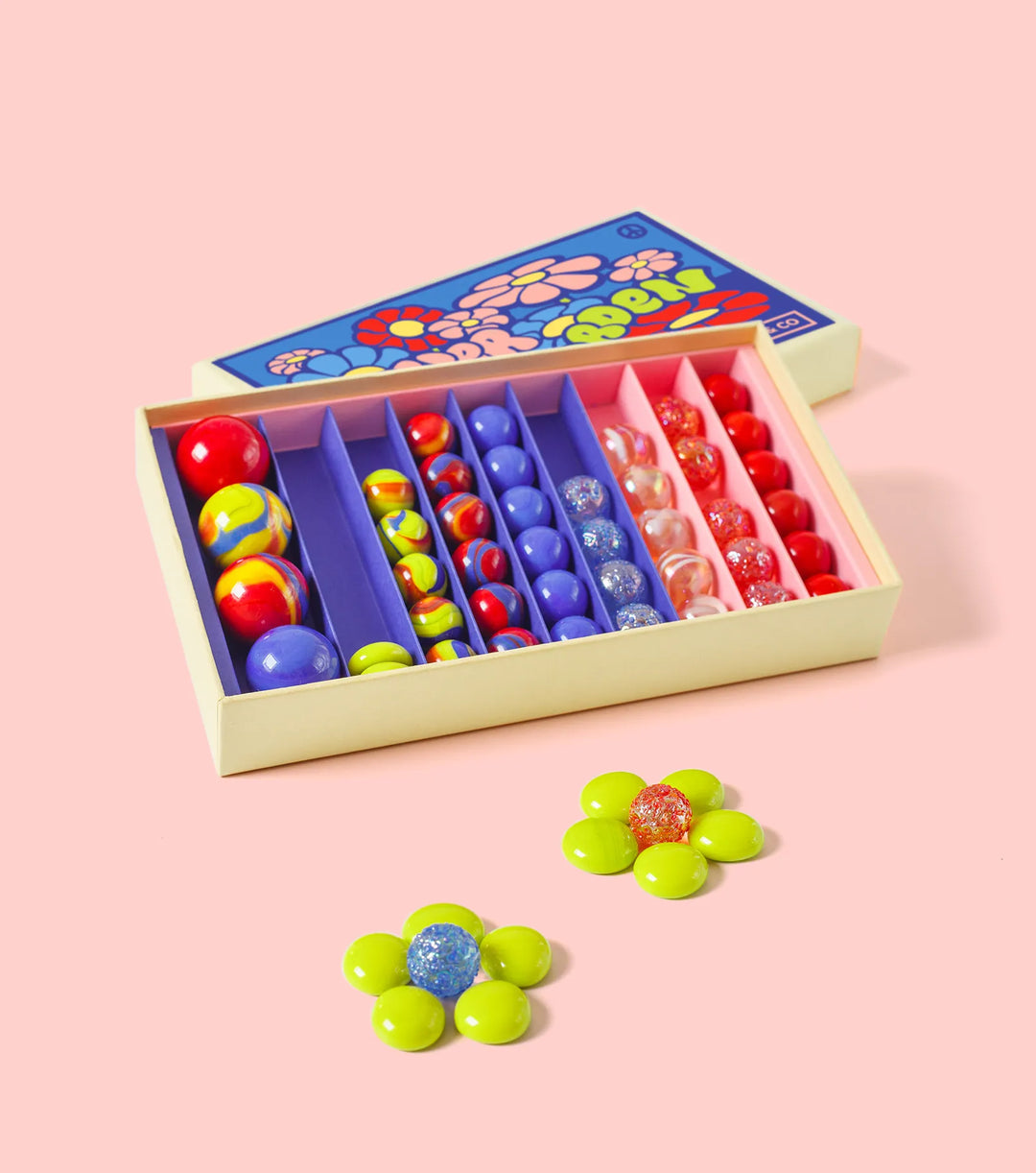 Billes ＆ Co | Box 'Flower Garden' – 53 Murmeln ＆ Muggelsteine