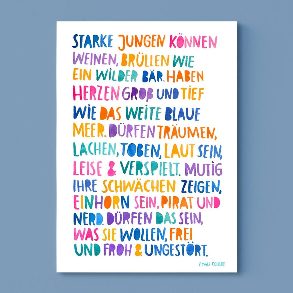 Kunstdruck A4 'Starke Jungen'