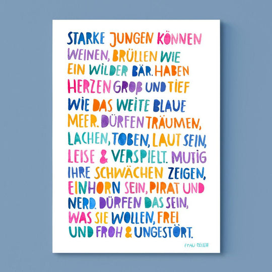 Kunstdruck A4 'Starke Jungen'