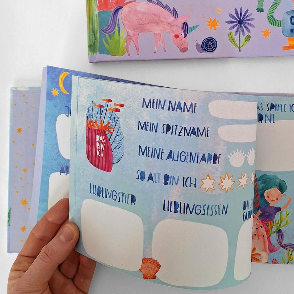 Kindergarten-Freundebuch (Hardcover), lila